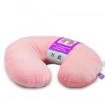 VIAGGI Feather Soft Microfibre U Shape Travel Neck Pillow - Light Pink